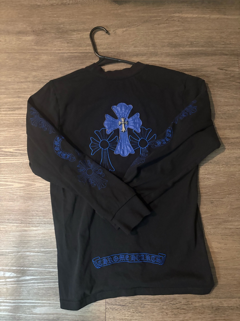 Pre-owned Chrome Hearts Black & Blue long sleeve